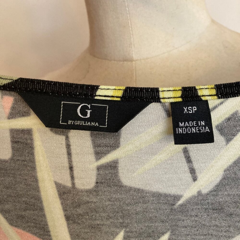 G by Giuliana Palms Lime Black Orange Dress Tropical Resort Summer - Picture 2 of 11
